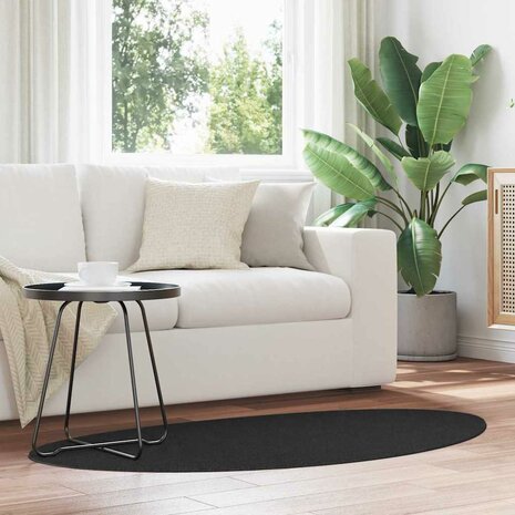 Tapijt Zwart 80 x 150 cm Kunststof 1