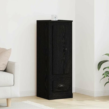 Hoge kast 36x35,5x103,5 cm bewerkt hout zwart eikenkleurig 1