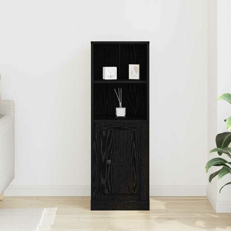 Hoge kast 36x35,5x103,5 cm bewerkt hout zwart eikenkleurig 3