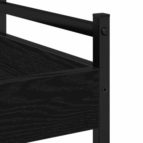 Keukentrolley 50x30x70 cm bewerkt hout zwart eikenkleurig 8