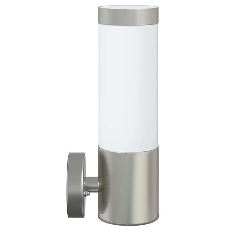Buitenwandlampen Set van 2 Zilver RVS IP44 4
