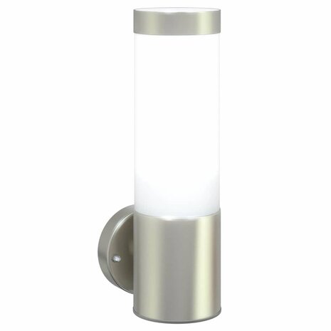 Buitenwandlampen Set van 2 Zilver RVS IP44 8