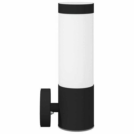 Buitenwandlamp Zwart RVS IP44 3