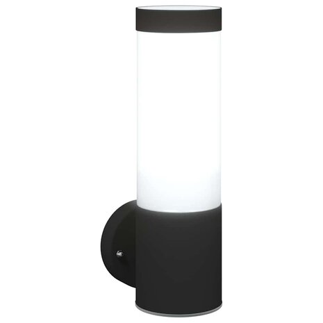 Buitenwandlamp Zwart RVS IP44 7