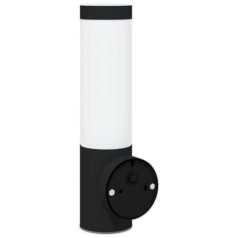 Buitenwandlampen met Sensor 2 stuks Zwart RVS IP44 5