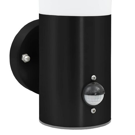 Buitenwandlampen met Sensor 2 stuks Zwart RVS IP44 8