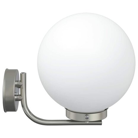 Buiten Wandlamp Zilver RVS IP44 3