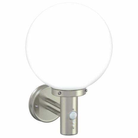 Wandlamp voor Buiten met Sensor Zilver RVS IP44 7