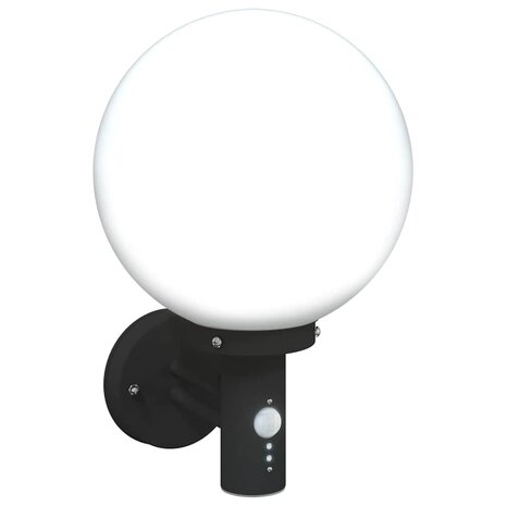 Buitenwandlampen met Sensor 2 stuks Zwart RVS IP44 8