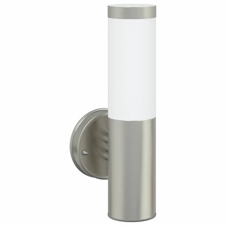 Buiten Wandlamp 2 stuks Zilver RVS IP44 2