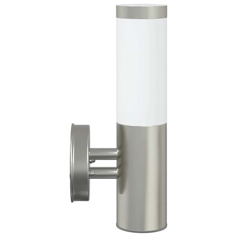 Buiten Wandlamp 2 stuks Zilver RVS IP44 4