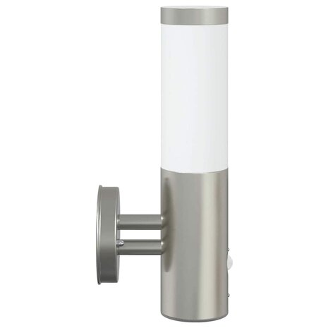 Buitensensor Wandlamp Zilver RVS IP44 3