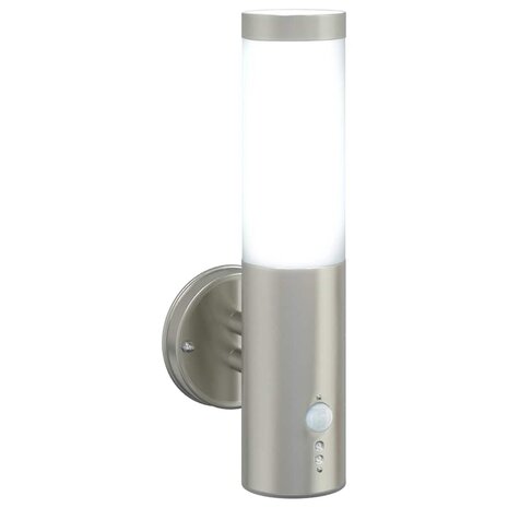 Buitensensor Wandlamp Zilver RVS IP44 8
