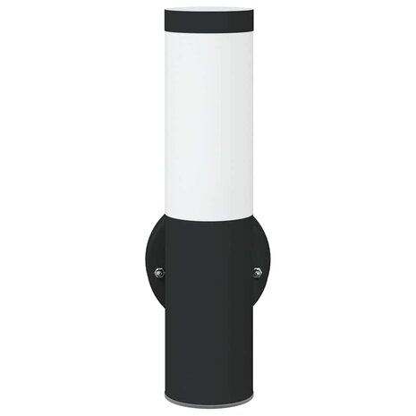 Buitenwandlamp 2 stuks Zwart RVS IP44 3
