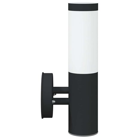 Buitenwandlamp 2 stuks Zwart RVS IP44 4