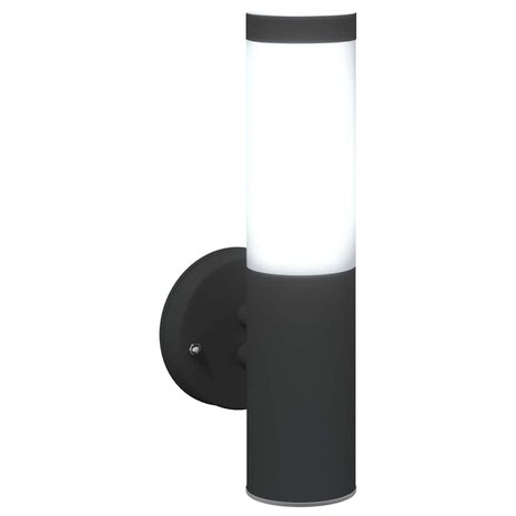 Buitenwandlamp 2 stuks Zwart RVS IP44 8