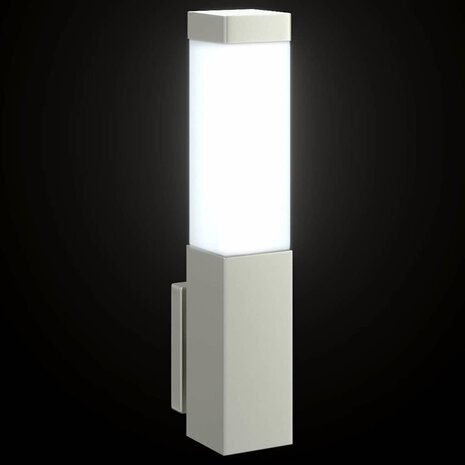 Buiten Wandlamp Zilver RVS IP44 8