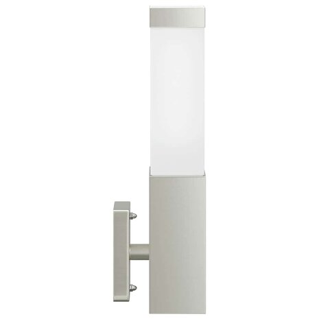 Buitenwandlampen 2 stuks Zilver RVS IP44 4