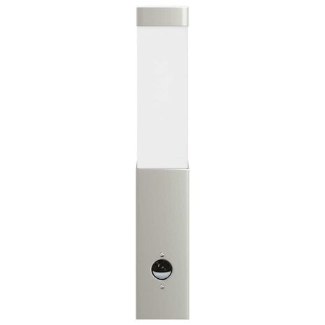 Buitenwandlamp met Sensor Zilver RVS IP44 2
