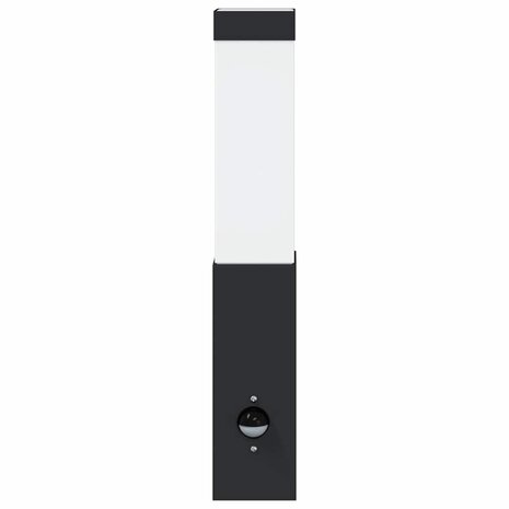 Buitenwandlampen met Sensor 2 stuks Zwart RVS IP44 3