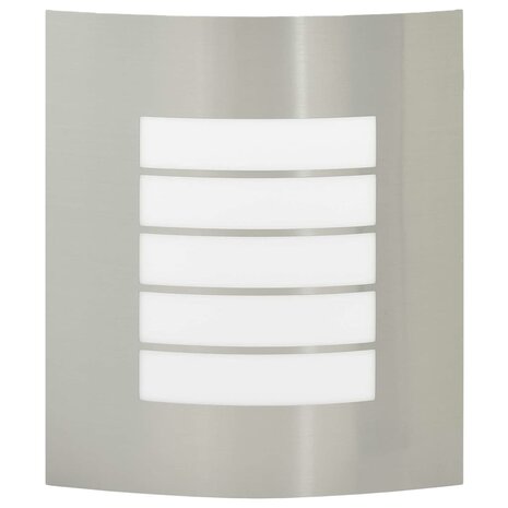 Buitenwandlamp 2 stuks Zilver RVS IP44 2