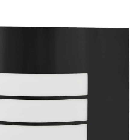Buitenwandlamp met Sensor 2 stuks Zwart RVS IP44 5