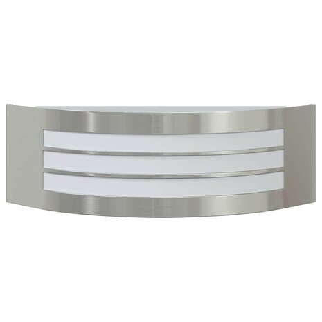 Buitenwandlamp 2 stuks Zilver RVS IP44 3