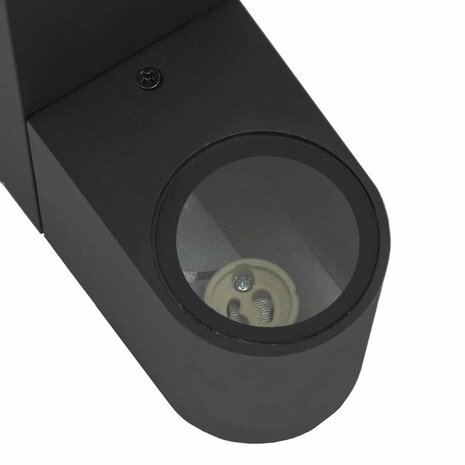 Buitenwandlampen met Sensor 2 stuks Zwart RVS IP44 7