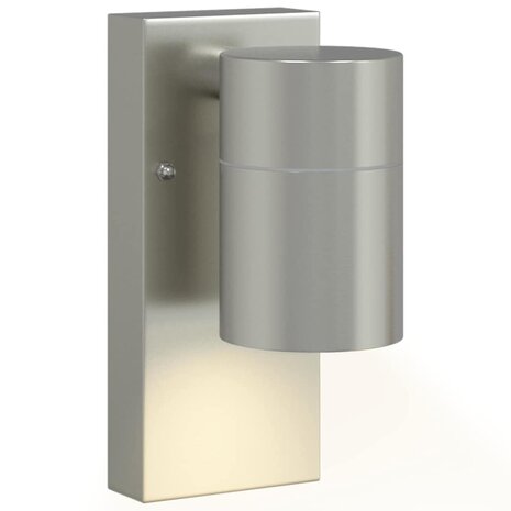 Buiten Wandlampen 2 stuks Zilver RVS IP44 8