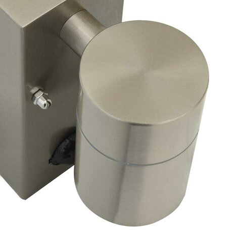 Buitenwandlampen met sensor - 2 stuks - zilver RVS IP44 6
