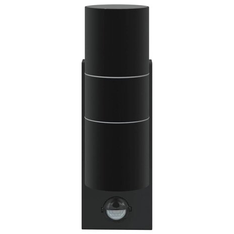 Buitenwandlampen met Sensor 2 stuks Zwart RVS IP44 3