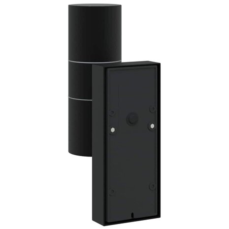Buitenwandlampen met Sensor 2 stuks Zwart RVS IP44 5