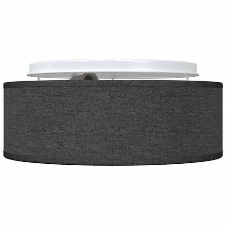 Plafondlamp vlakke montage Ø 30 cm E27 stof zwart 2