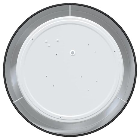 Plafondlamp vlakke montage Ø 30 cm E27 stof zwart 3