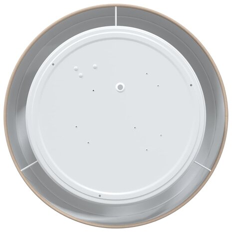Plafondlamp vlakke montage Ø 30 cm E27 stof taupe 3