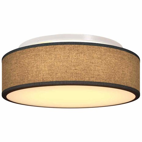 Plafondlamp vlakke montage Ø 38 cm E27 stof zwart 7