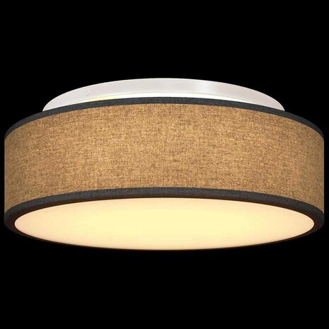 Plafondlamp vlakke montage Ø 38 cm E27 stof zwart 8