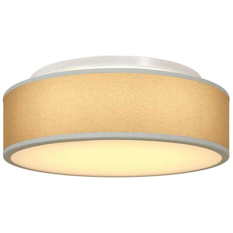 Plafondlamp vlakke montage Ø 38 cm E27 stof grijs 7