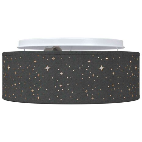 Plafondlamp met sterrenlampscherm Ø 30 cm E27 stof zwart 2