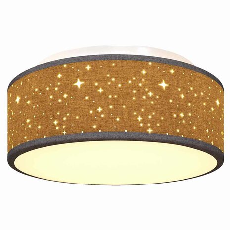 Plafondlamp met sterrenlampscherm Ø 30 cm E27 stof zwart 7
