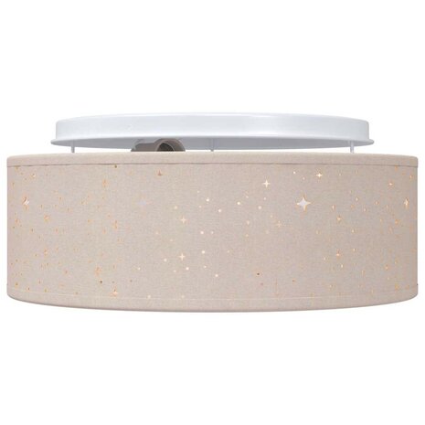 Plafondlamp met sterrenlampscherm Ø 30 cm E27 stof taupe 2