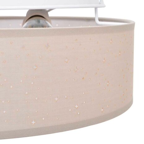 Plafondlamp met sterrenlampscherm Ø 30 cm E27 stof taupe 5