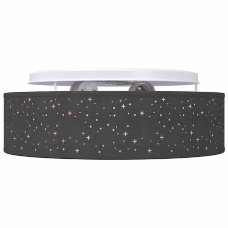 Plafondlamp met sterrenlampscherm Ø 38 cm E27 stof zwart 2