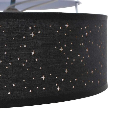 Plafondlamp met sterrenlampscherm Ø 38 cm E27 stof zwart 5