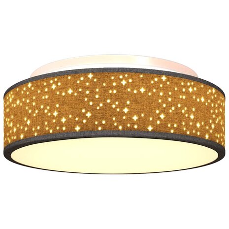 Plafondlamp met sterrenlampscherm Ø 38 cm E27 stof zwart 7