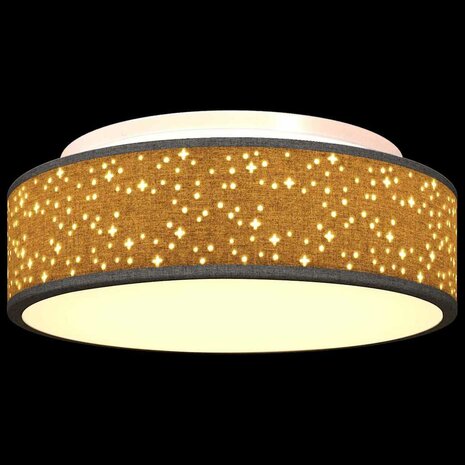 Plafondlamp met sterrenlampscherm Ø 38 cm E27 stof zwart 8