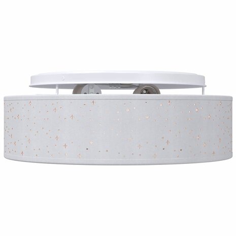 Plafondlamp met sterrenlampscherm Ø 38 cm E27 stof grijs 2