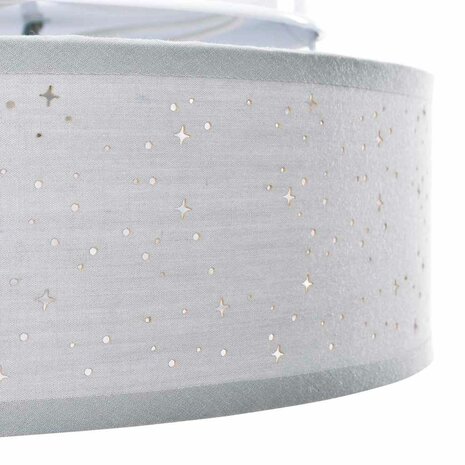 Plafondlamp met sterrenlampscherm Ø 38 cm E27 stof grijs 5