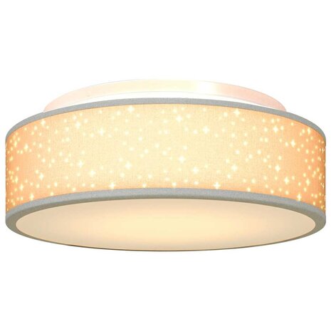 Plafondlamp met sterrenlampscherm Ø 38 cm E27 stof grijs 7