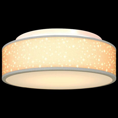 Plafondlamp met sterrenlampscherm Ø 38 cm E27 stof grijs 8